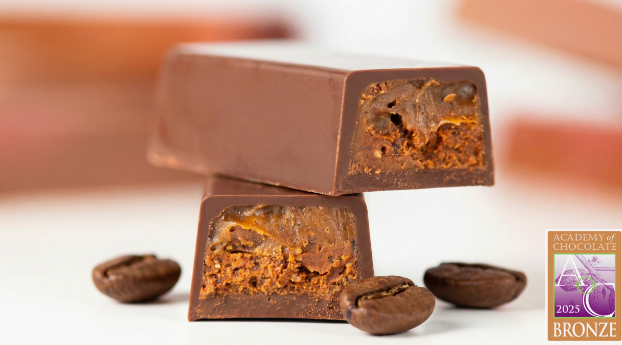 Coffee Caramel + Pecan Dark Chocolate Bar